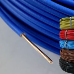 Öznur H07V-U 1,5mm lik Parça NYA Kablo, Tek Damar Tesisat Kablosu, 1,5luk NYA Metre Satış Mavi