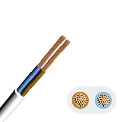 Öznur-Hes-Ünal-Altın 2x1,5 mm Beyaz TTR Kablo, Çok Damarlı Tesisat Kablosu, 1 metre