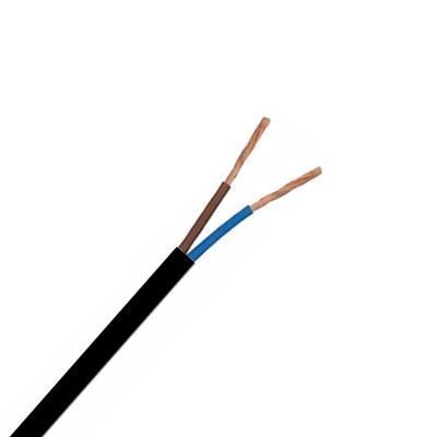 Kablocesitleri 2x0,50 mm Dekoratif Siyah TTR Kablo, Yuvarlak Çok Damarlı Tesisat Kablosu, 100 metre