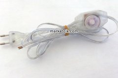 Kablocesitleri 2 metre Şeffaf Renk Dimer Anahtarlı Fişli Abajur Lambader Kablosu