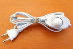 Kablocesitleri 2 metre Beyaz Renk Dimer Anahtarlı Fişli Abajur Lambader Kablosu