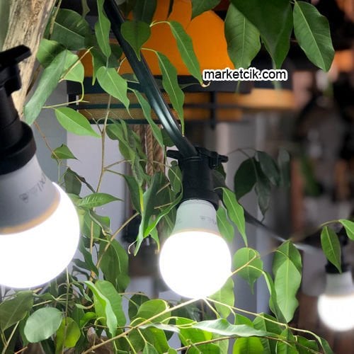 Sıralı Bahçe Aydınlatma, Seyyar Bahçe Işıklandırma Kablosu 50 cm Aralıklı 3 Metre