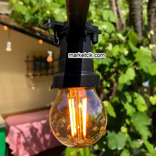 Sıralı Bahçe Aydınlatma, Seyyar Bahçe Işıklandırma Kablosu 1 Metre Aralıklı