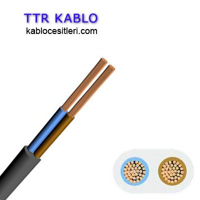 Öznur 2x2,5 mm Siyah TTR Kablo, Çok Damarlı Tesisat Kablosu, 100 metre