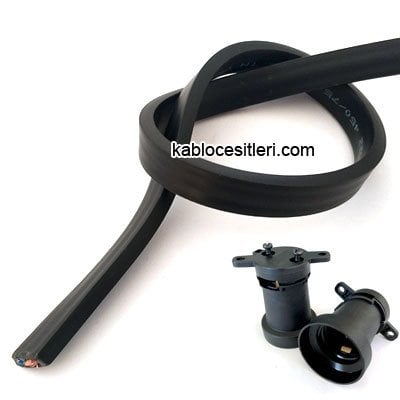 2x1,5 mm Yassı TTR Kablo, Tavukçu ve Seyyar Bahçe Aydınlatma Kablosu