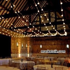 Sıralı Bahçe Aydınlatma, Seyyar Bahçe Işıklandırma Kablosu 1 Metre Aralıklı 15 Metre