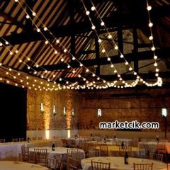 Sıralı Bahçe Aydınlatma, Seyyar Bahçe Işıklandırma Kablosu 1 Metre Aralıklı 28 Metre