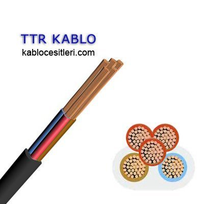 Öznur 5x1,5 mm Siyah TTR Kablo, Çok Damarlı Tesisat Kablosu, 100 metre
